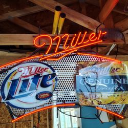 Bar Beer Neon Light/Sign Miller.