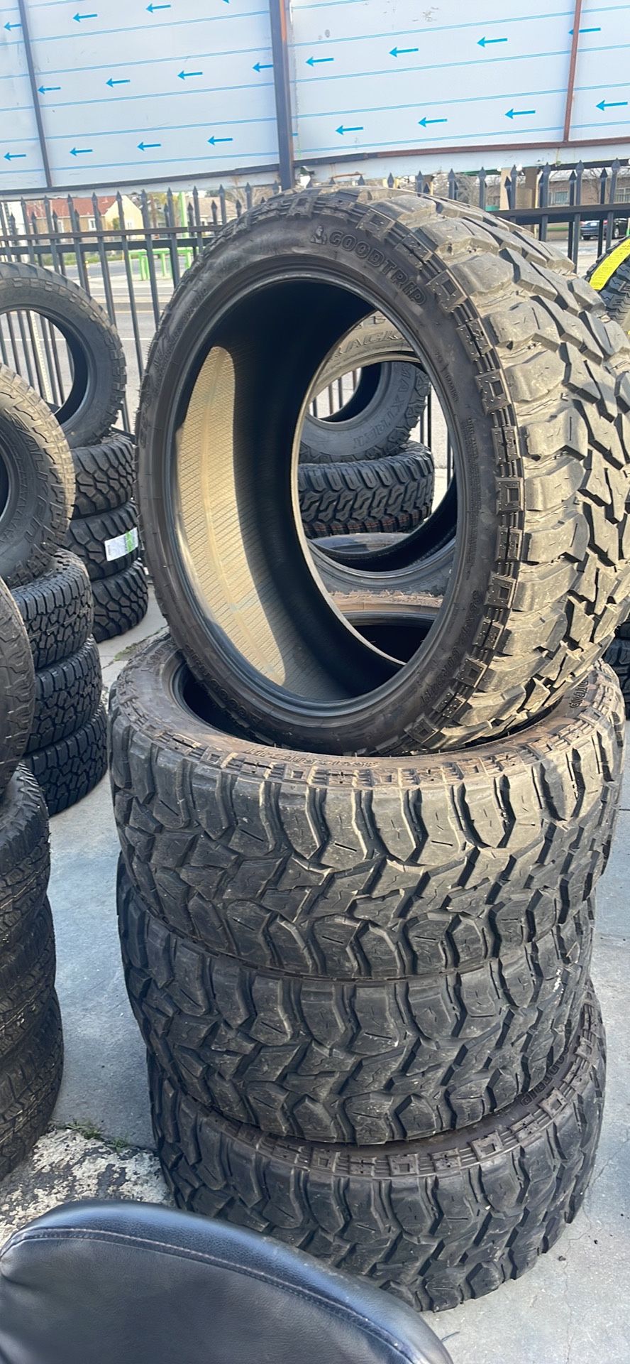 LT 35x12.50x24 Good Trip Mud Terrain Tires (4) Used Installed