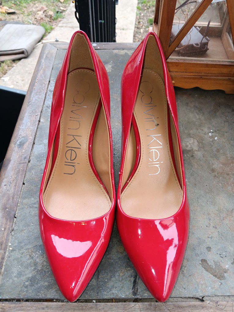 Red Calvin Klein High Heels 