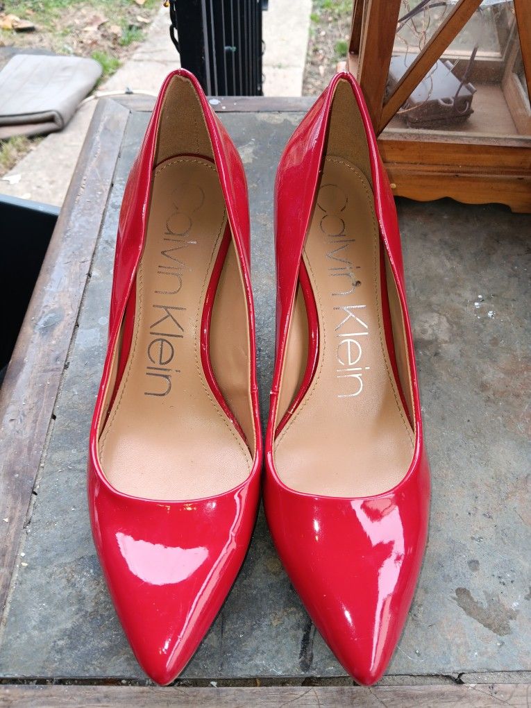Red Calvin Klein High Heels