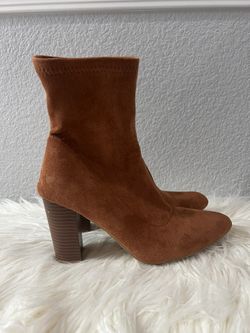 Faux Suede Pointy Toe Boots