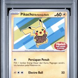 2024 Pokemon SVP Indonesian Journey Campaign #155 Pikachu Gem Mint PSA 10