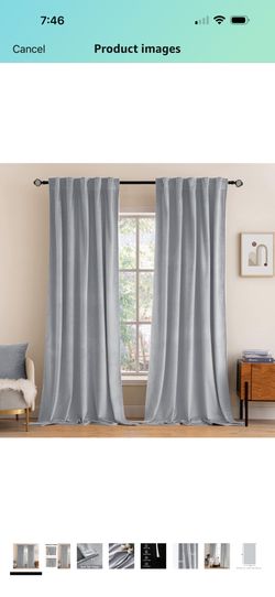 MIULEE Greyish White Velvet Curtains 108 inches Long 2 Panels - Luxury Blackout Curtains for Bedroom Living Room Thermal Insulated Fall Decor Super So
