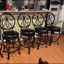 4 Counter Height Bar Stools Chairs Barstools 24"