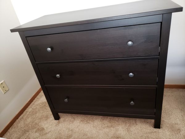 Ikea Hemnes Three Drawer Dresser Black For Sale In Seattle Wa