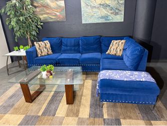 Delivery! Beautiful blue sectional originally $1200