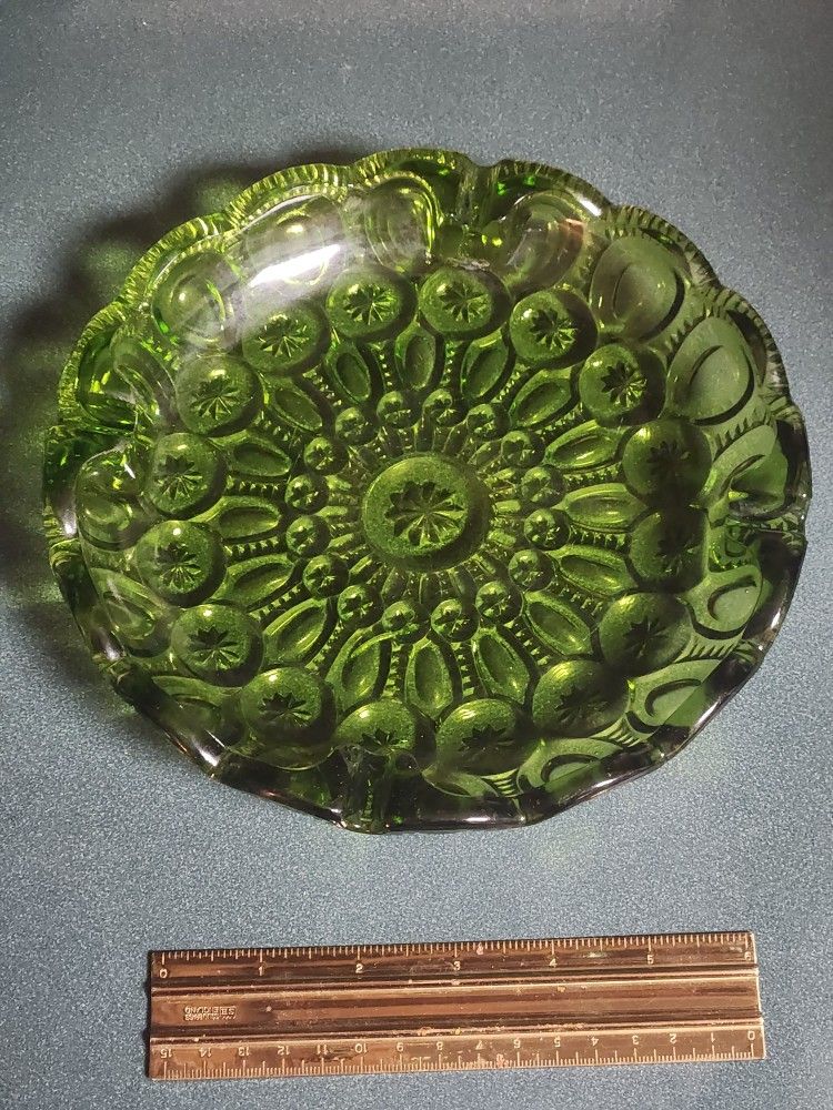 Vintage Green Ashtray 