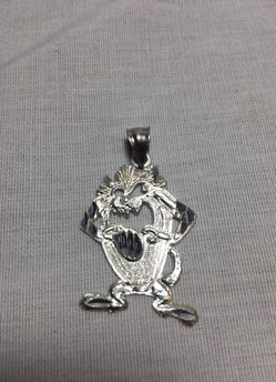 Tazmanian Devil Sterling Silver Pendant Charm