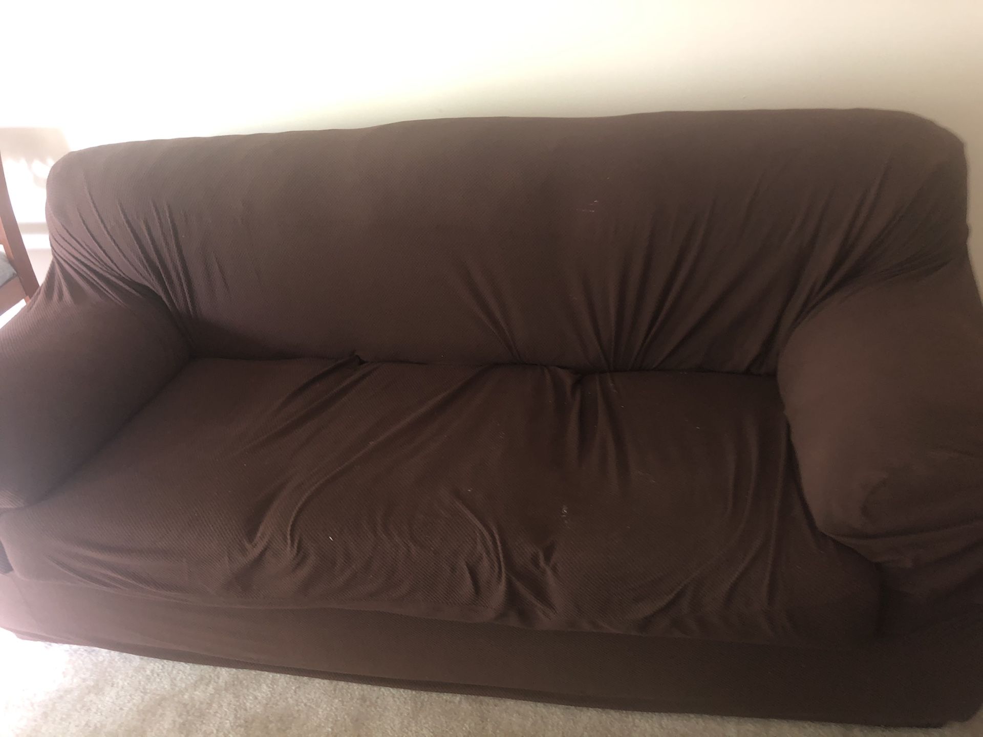 A three seater and a two seater sofa available