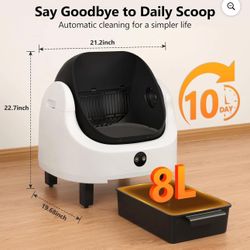 Self Cleaning Litter Box，5-layer protection system, intelligent application control, effective odor removal