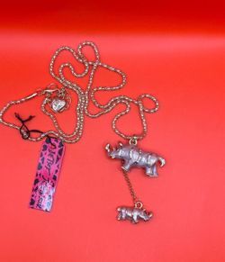 Betsey Johnson Rhino Necklace