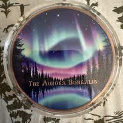 Aurora Borealis Colorized 5 oz Copper Round – Natural Wonders Series – .999