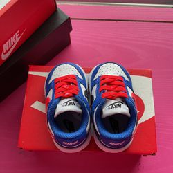 Nike Dunk Low White- Blue- Orange 2c 