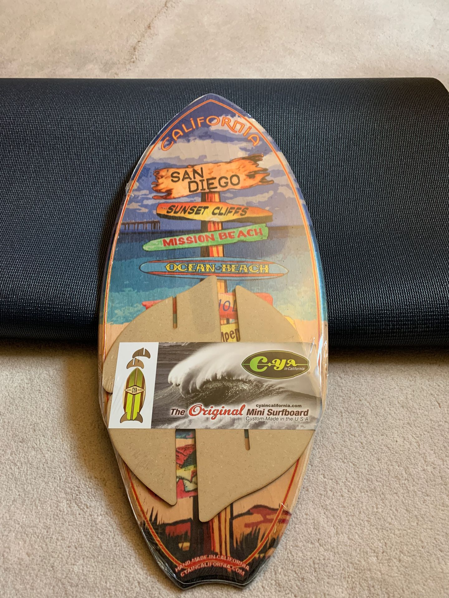 Mini Surfboard wooden- Brand New