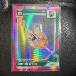 DERRICK WHITE CELTICS OPTIC RAINBOW PANINI NBA SPORTS CARD!