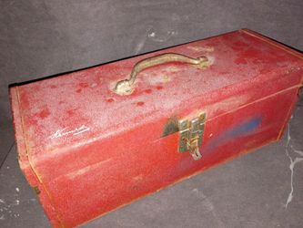 Kennedy Vintage Red Metal Tool Box