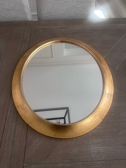 Gold Oval Wall Mirror