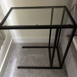 Glass End Table 22”l x14w” x 25”h