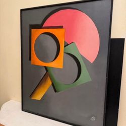 Framed Geometric Painting