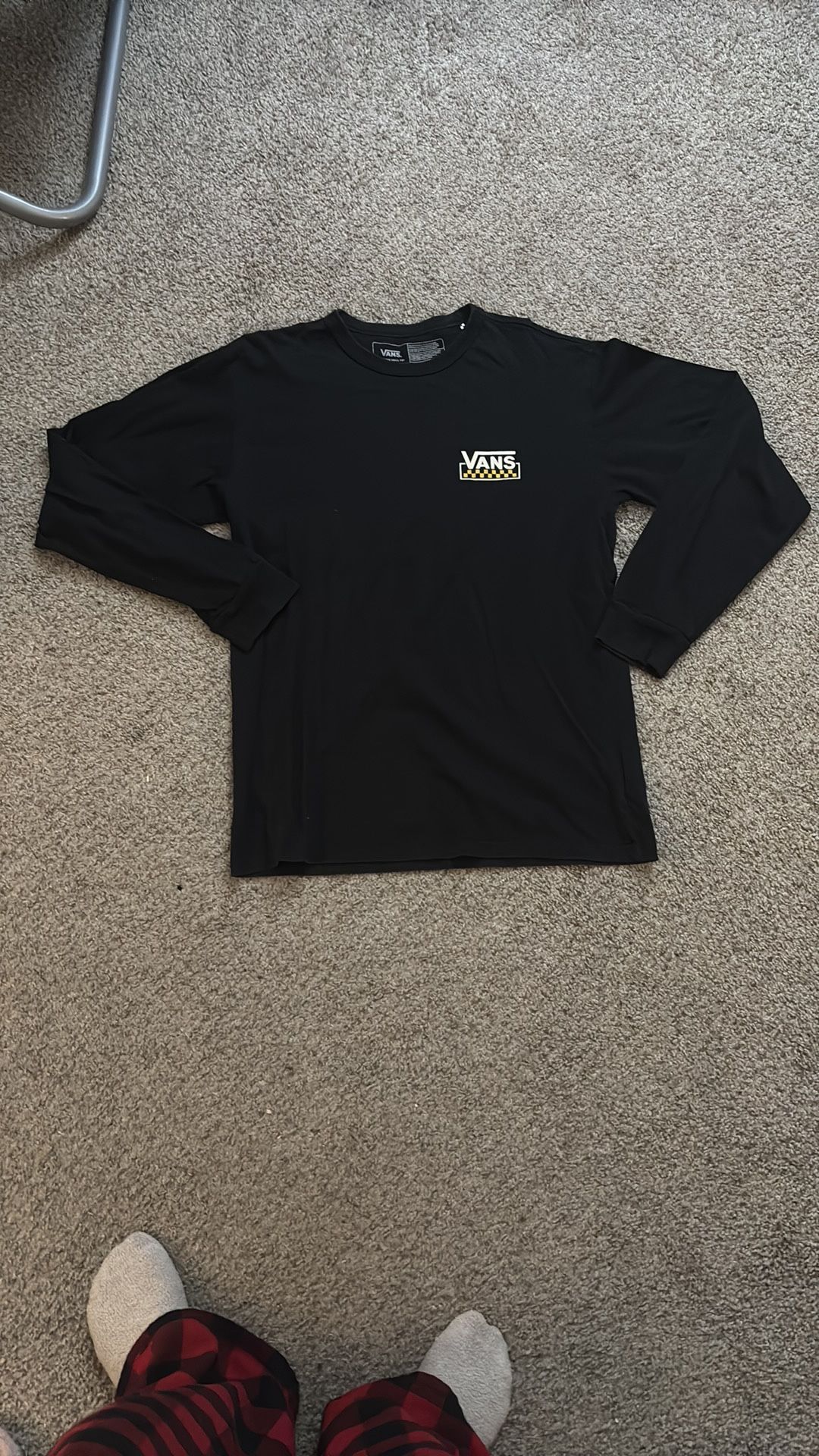 Vans Off The Wall Long Sleeve Black T Shirt