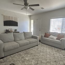 Light Grey Couch Set 