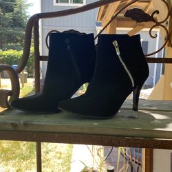 Black High Heeled Booties Women’s Size 7.5 Ankle Boots