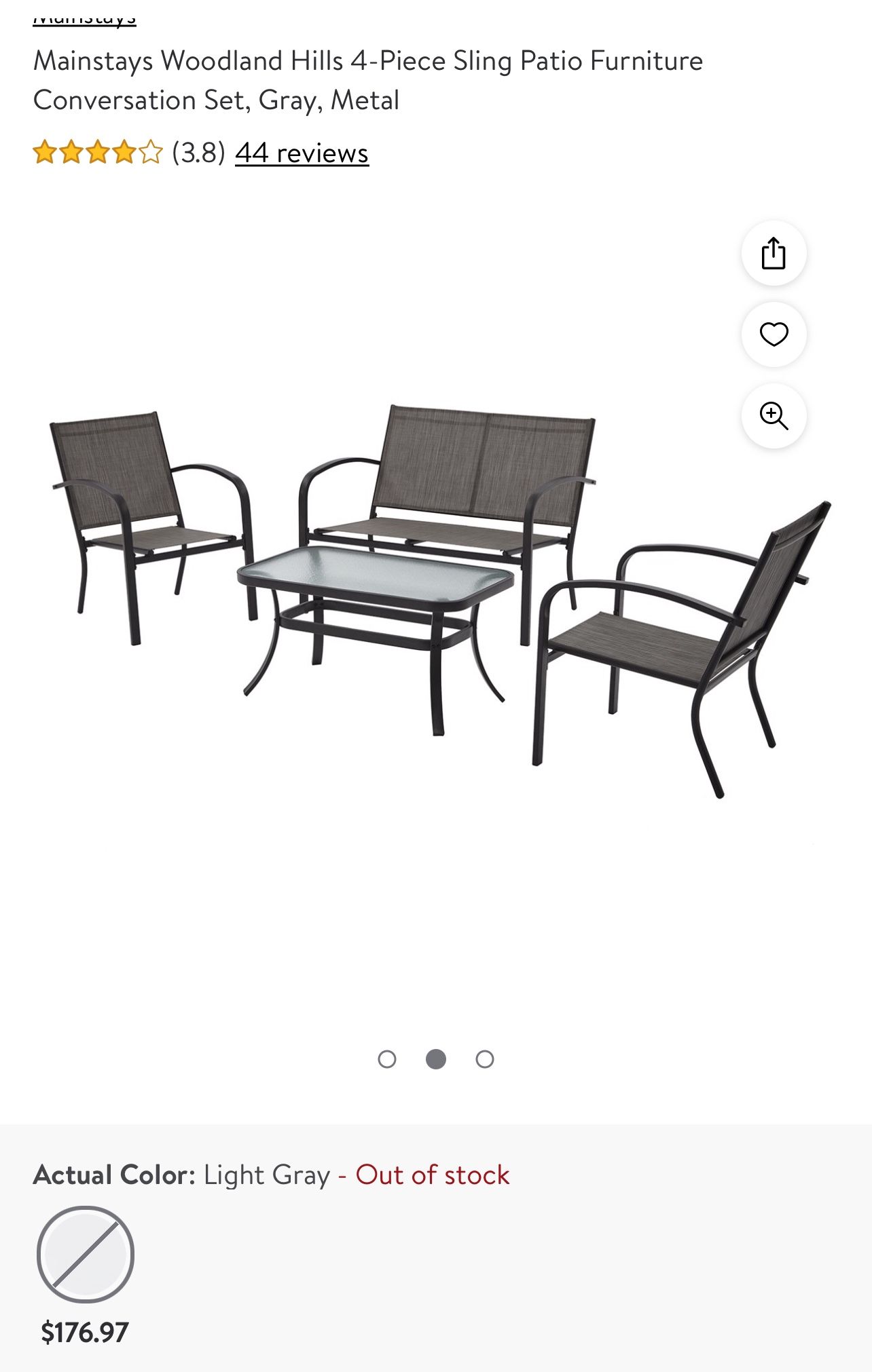 4 Piece Patio Furniture Set 