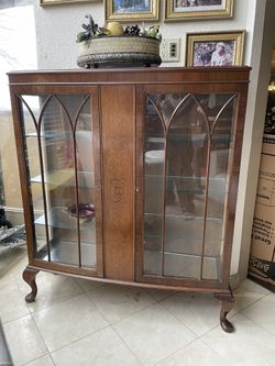 Antique China Cabinet Locks 4 Ft High 3.5 High