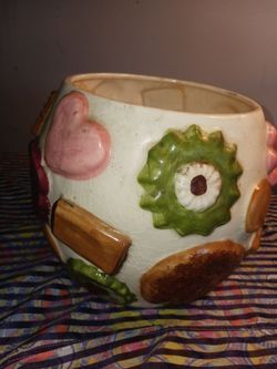 Namco 50s Cookie Jar Planter Retro Japan All Over 3d Stunningly  ugly