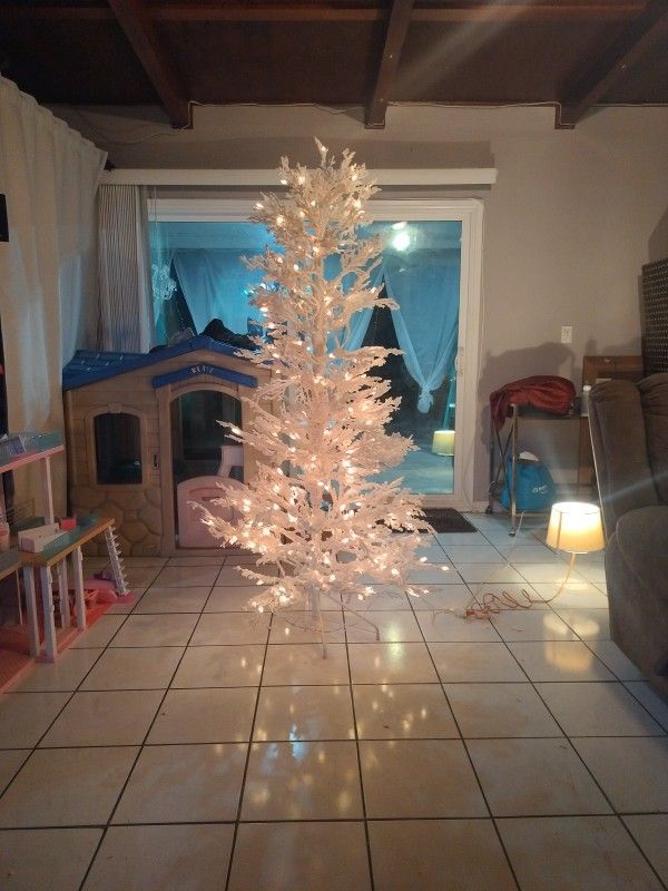 Christmas Tree Setup 6/5Hft Sea Coral Tree With Warm White LED Lights Plug In