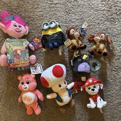 Plush Lot Carebears Bum Bumz With Toad 