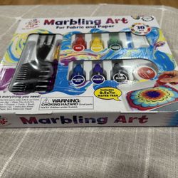 New, TBC The Best Crafts Marbling Art Paint Kit, 6 Bottles Marbling Inks (19ml Each),