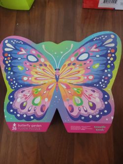 Crocodile creek butterfly garden floor puzzle kids 36 pieces