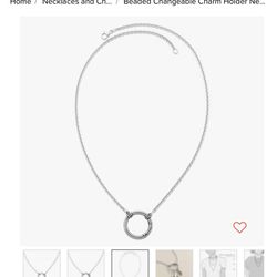 James Avery Beaded Changeable Charm Holder Necklace