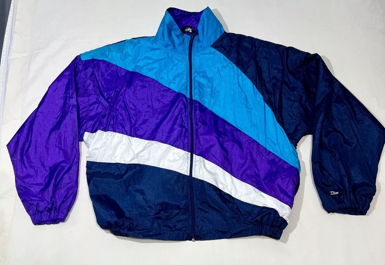 Rare Vintage Christian Dior Monsieur Multicolor Lightweight Windbreaker Jacket