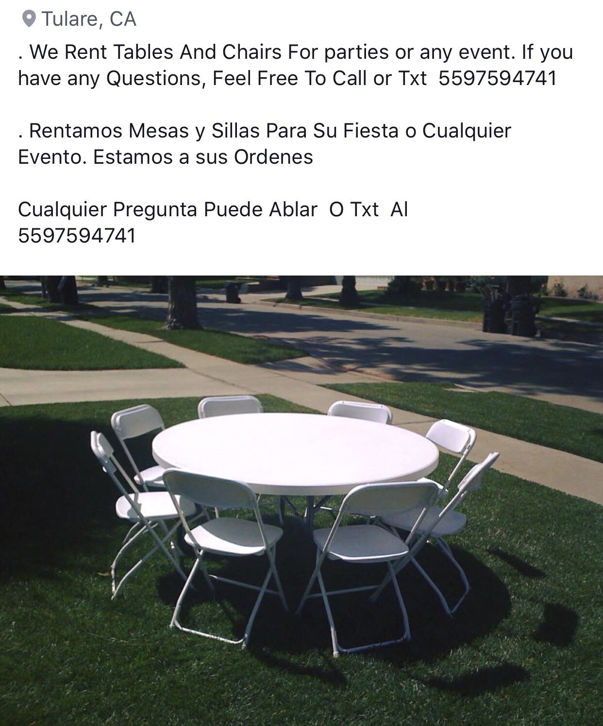 Tables and Chairs Rentals Water slide and Bounce Houses