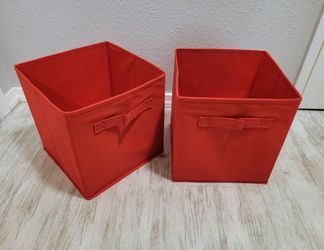 Red Collapsible Storage Cubes