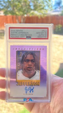 2023 Zenith Justin Jefferson Pinnacle Inscription PSA 10 Auto 10