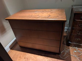 Super heavy wood/veneer 2 drawer file cabinet