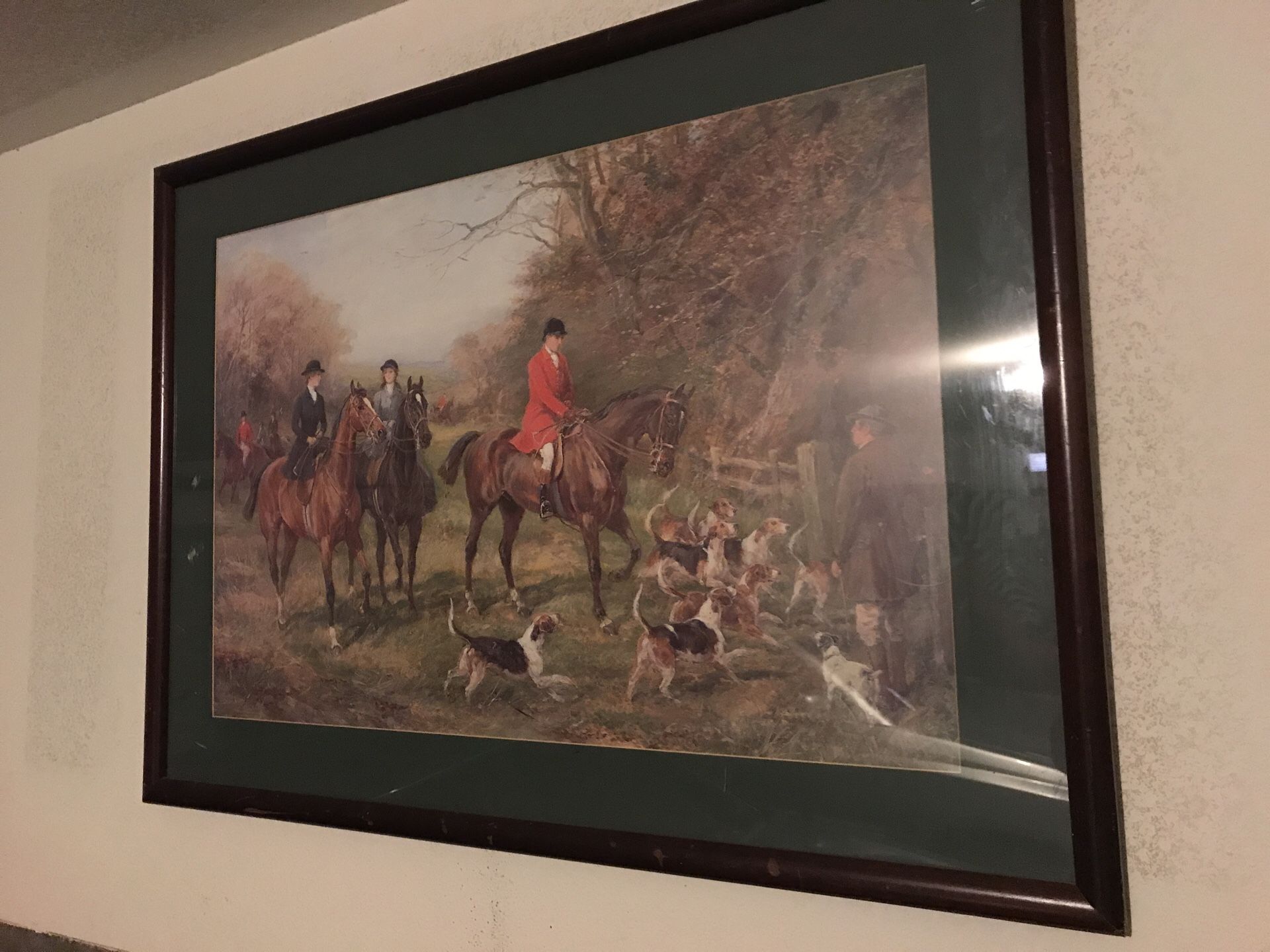 Framed Horse riding picture