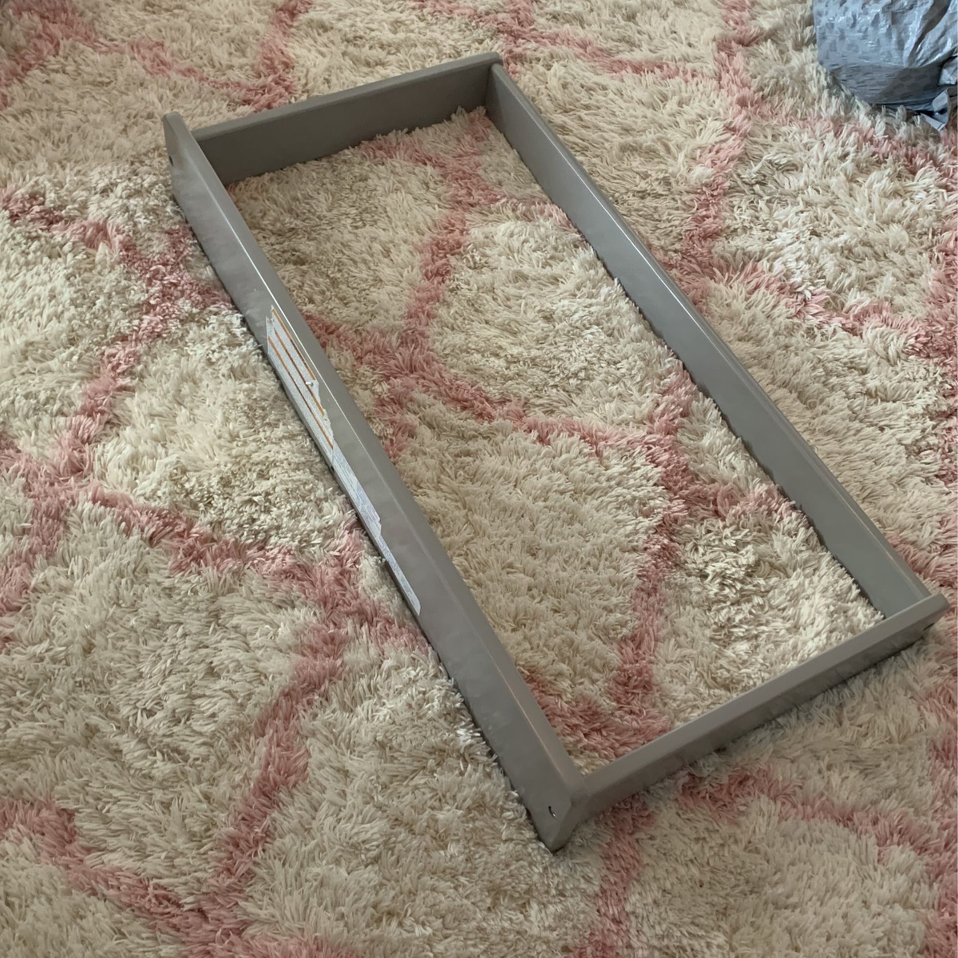 Gray Changing Table topper 