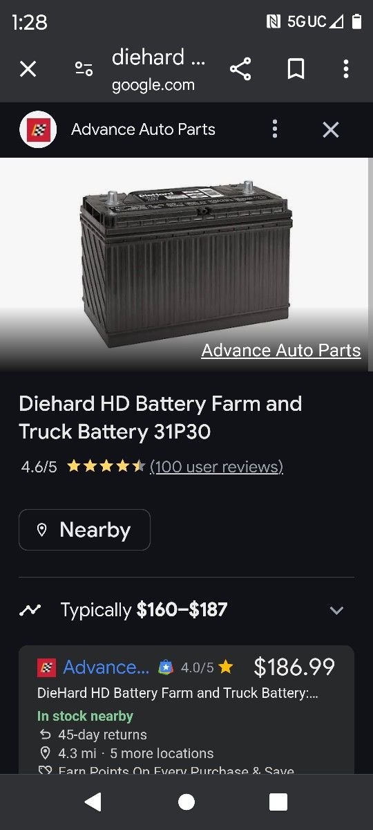 Diehard Battery 31P30