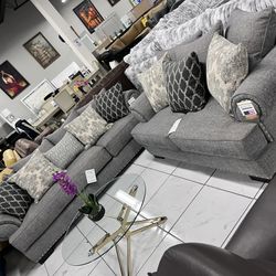 Beautiful Sofa Set 🩶 Grey Fabric 🔥🔥🔥