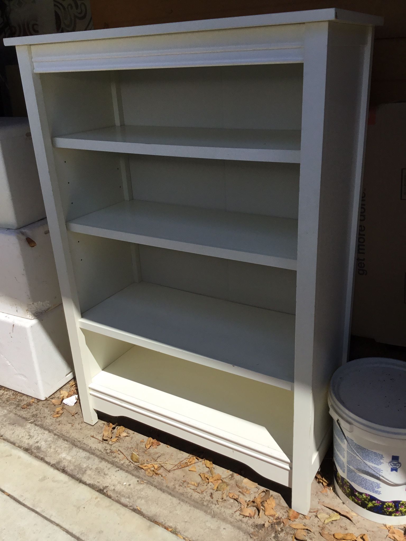 White Solid Wood Bookshelf By Eddie Bauer 