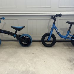 Pair Of Kids Balance Bikes