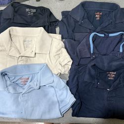 Boys School Uniform Polo Shirts and 2 pants size 4/5T