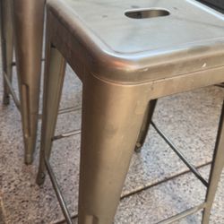 24inch Metal Stackable Stool Set of 2 for Indoor and Bar