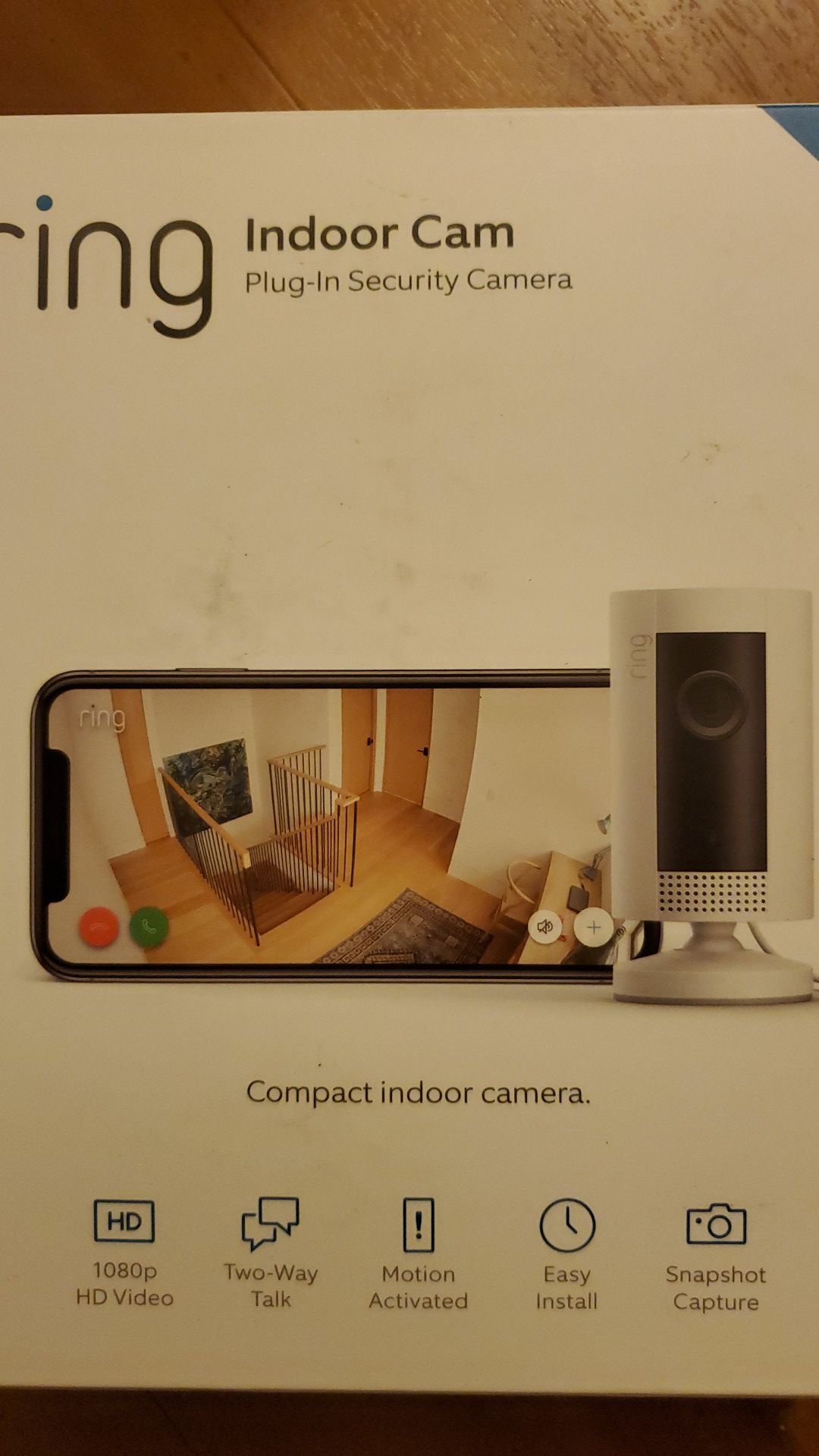 Ring indoor plug in security cam