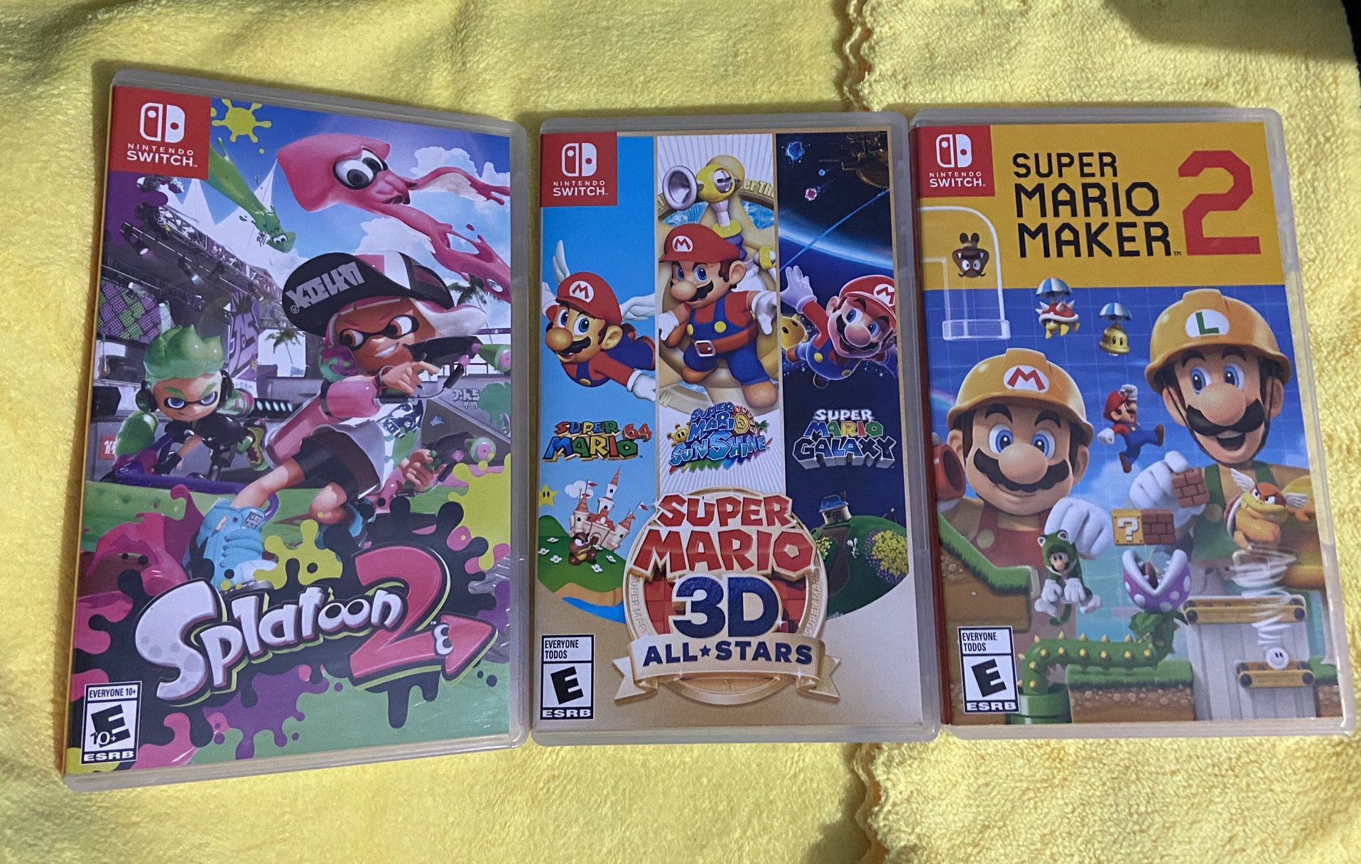 Nintendo Switch Games Mario 3D All Stars Splatoon 2 Super Mario Maker 2
