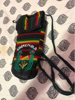 Embroided water bottle holder cross body